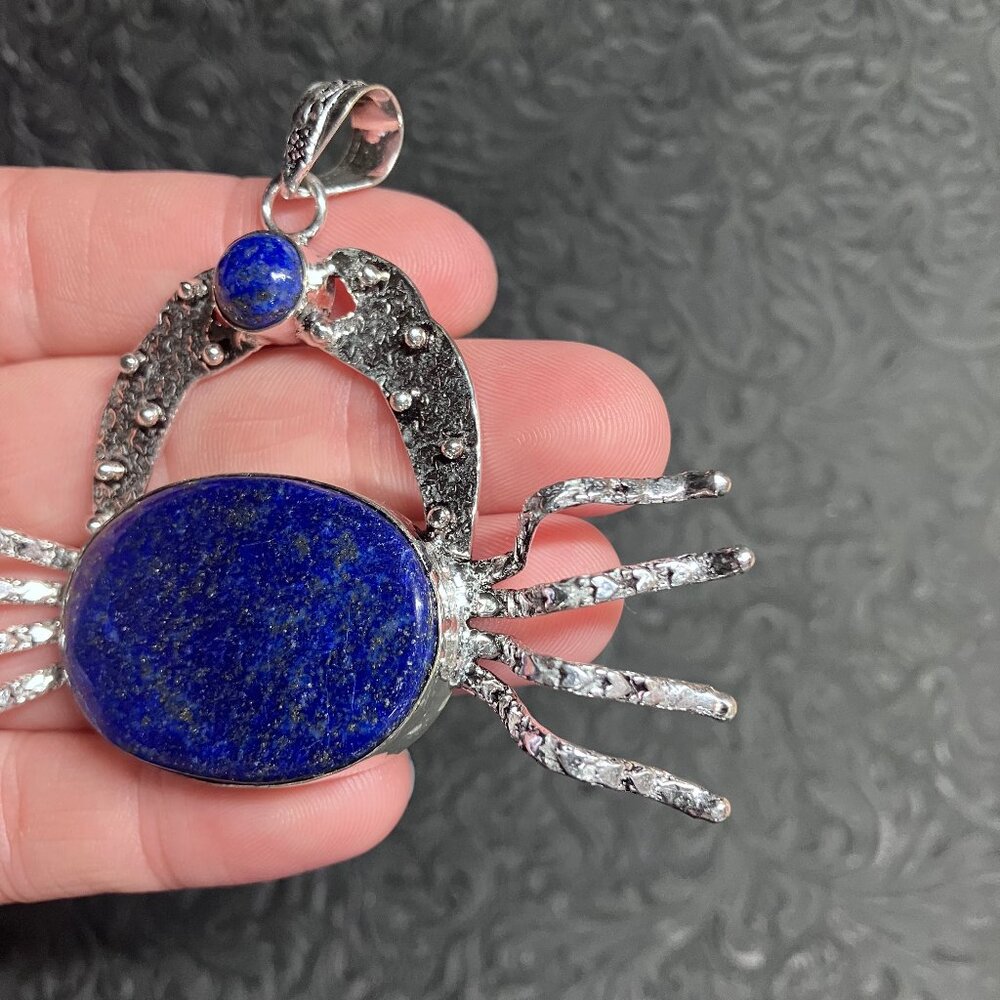 Cancer Crab Zodiac Astrology Lapis Lazuli Pendant Stone Crystal Jewelry Ornament - Picture 5 of 7